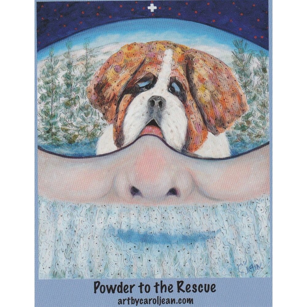 Powder Rescue Saint Bernard Ski Patrol Carol Jean 4x5 Card Steamboat Springs Co